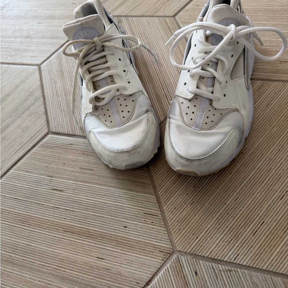 White Nike Huarache Sneakers